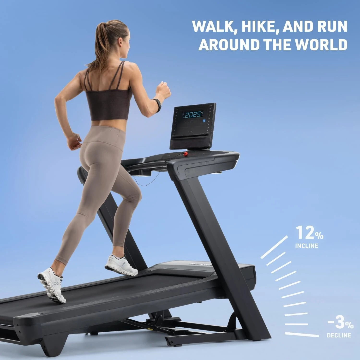 Commercial Foldable Treadmill with Incline and Decline for Home Gym 1