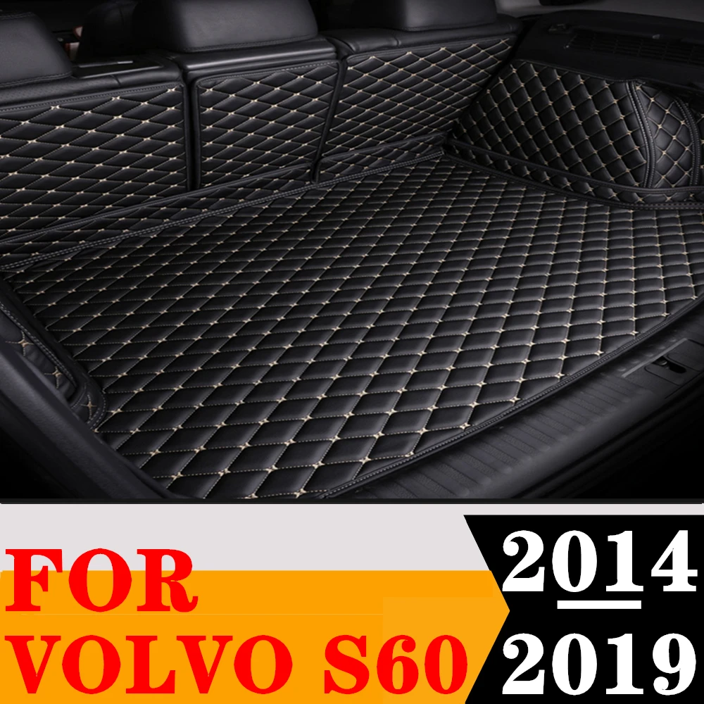 

Custom Full Set Car Trunk Mat For Volvo S60 2019 2018 2017 2016 2015 2014 Rear Cargo Liner Auto Tail Boot Tray luggage Pad Cover
