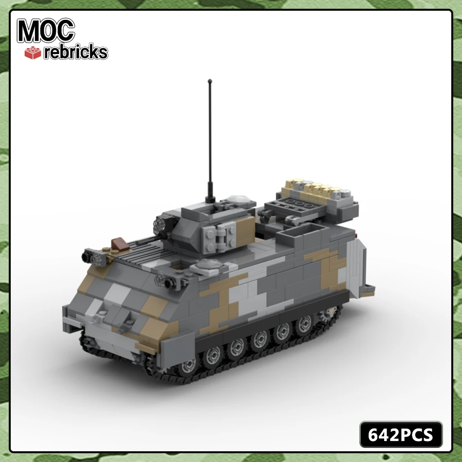 

Военная серия M113 AS4, армированный грузовик-перевозчик кубики MOC, строительный блок, набор «сделай сам», игрушки для мальчиков, подарок на день рождения