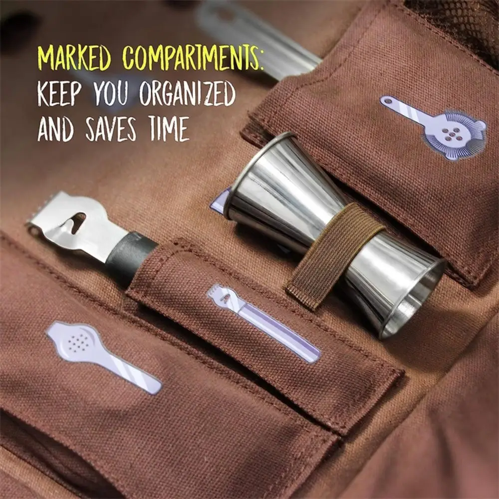 High-Quality Professional Bartender Kit Blender 25-Piece 25-Piece Mixology Set Travel Bag Bartender Gift Set Cocktails Making