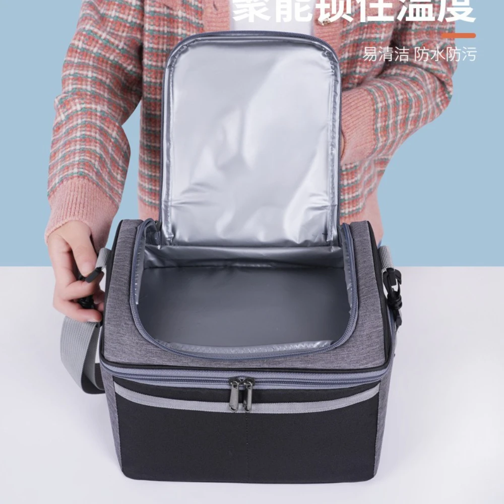 Lunch Box for Men Outdoor Heavy Duty Lunch Bags Work Leakproof Insulated Durable Thermal Cooler Bag Meal Camping Picnic - 6