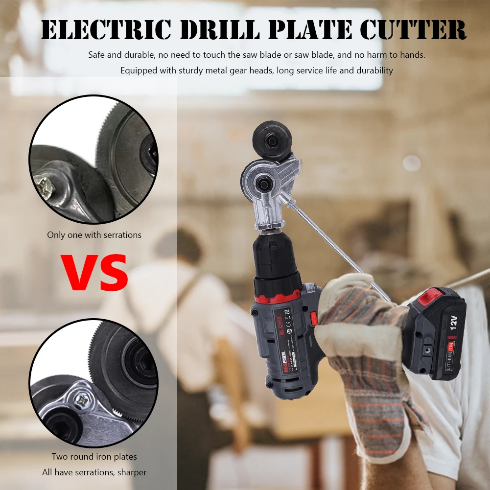 New Hand Electric Drill Attachment Plate Metal Cutter