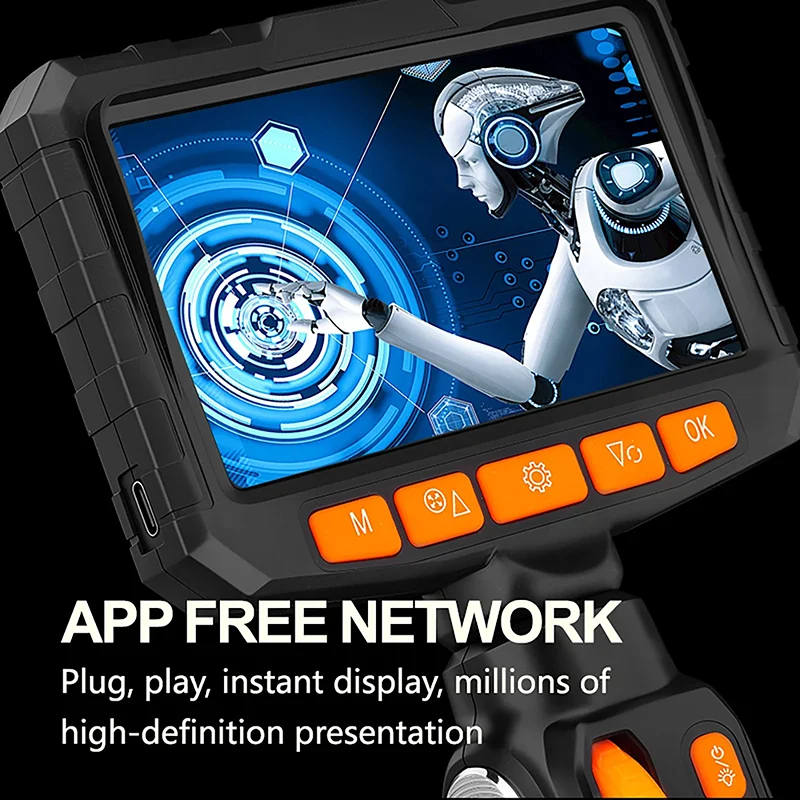 360 Articulating Borescope 1080P 6.0mm 4.3inch LCD Monitor Industrial Inspection Camera With 2 Way Articulation For Automotive 5