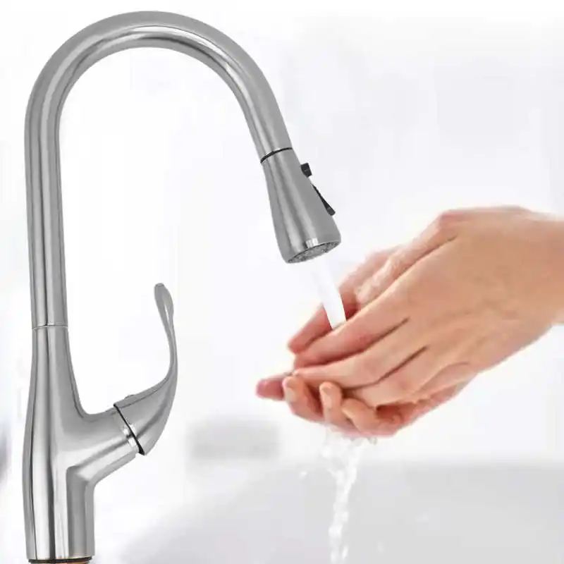 

Sink Faucet Single Handle Brass 360 Degree Rotatable Hot Cold Kitchen Mixer Tap Drinking Water Faucet With Pull Down Sprayer