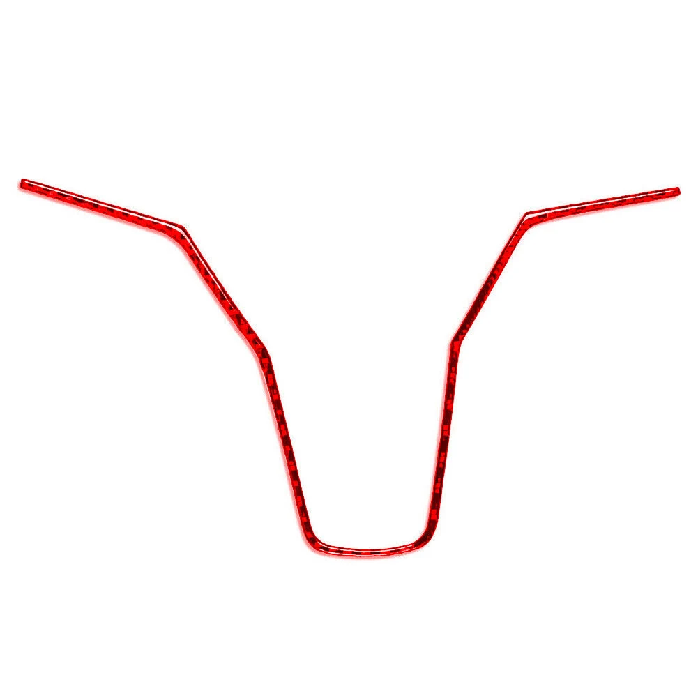 

Newest Red Carbon Fiber Style Steering Wheel Cover Trim Interior Mouldings Strip Decoration For Tesla Model Y For Tesla Model 3