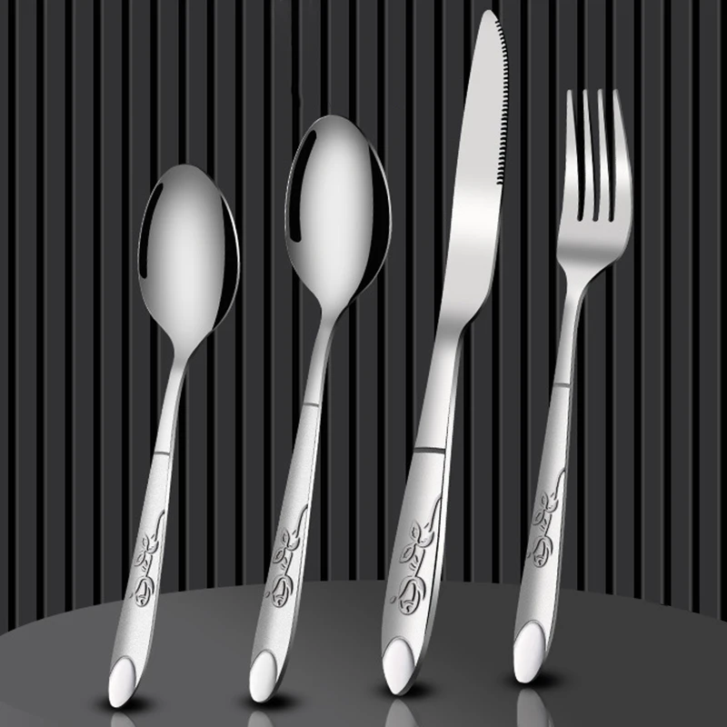 1/5/20 Pcs Silverware Set Stainless Steel Flatware Serving Utensil Set and Steak Knives for 4 Dishwasher Safe Cutlery