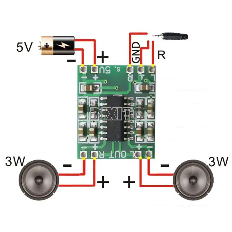 5PCS PAM8403 Super Mini Digital Amplifier Board 2 * 3W Class D Digital 2.5V To 5V Sound Audio Amplifiers audio amplifier board