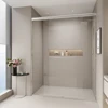 44-48 in. W x 72 in. H Double Sliding Shower Door, Semi-frameless Bypass Bathroom Sliding Door with 1/4" (6mm) Tempered Glass 1
