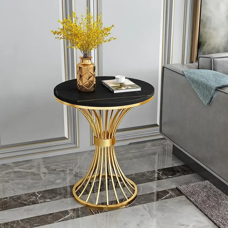 Nordic Marble Round Side Table Living Room Sofa Corner Tables Business Reception Coffee Table Negotiating Luxury Furniture