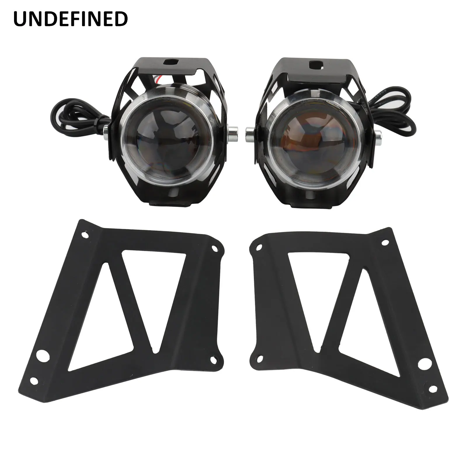 

Универсальная светодиодная фара для мотоцикла, велосипеда-внедорожника, черная противотуманная фара, кронштейн для Honda Kawasaki Suzuki Yamaha Ducati Harley