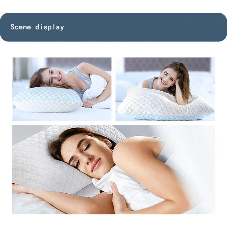 Shredded Memory Foam Bed Pillow for Sleeping Side and Back Sleeper Pillow for Neck and Shoulder Pain Relief 100% Adjustable Fill 4