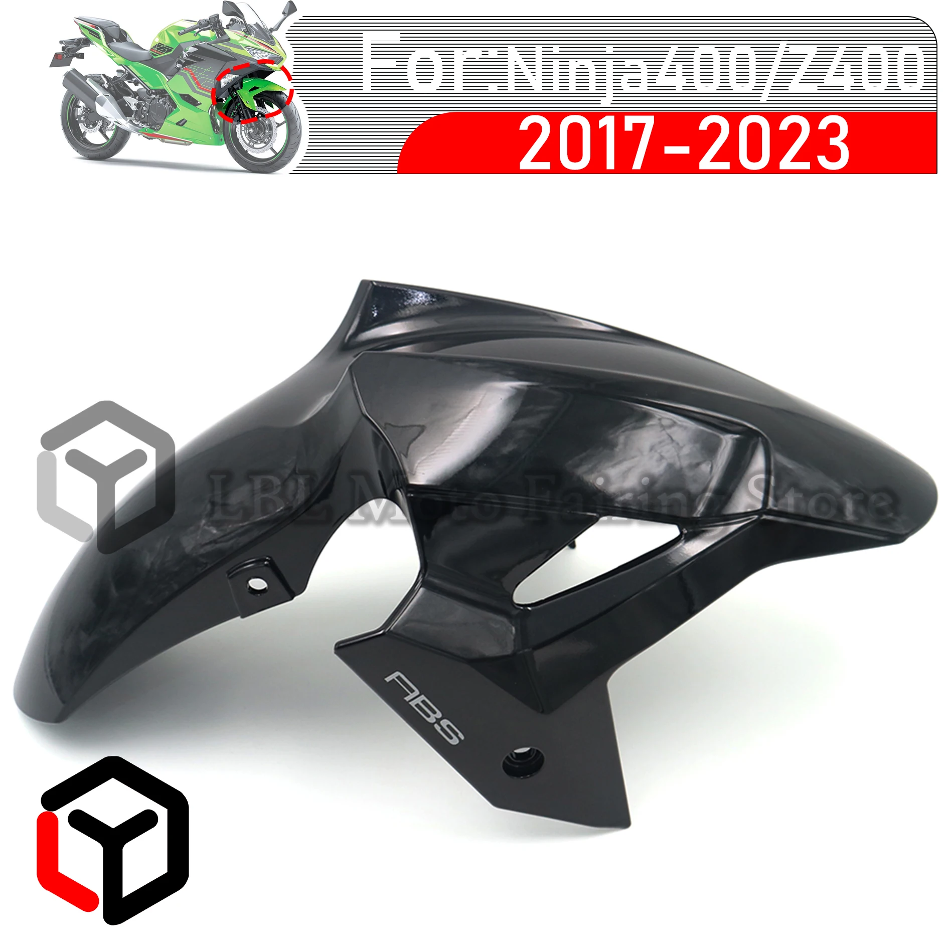 

Front Wheel Fender Mudguard Tire Splash Guard Fairing For Kawasaki ZX400 Ninja400 Z400 EX400 2017 2018 2019 2020 2021 2022 2023