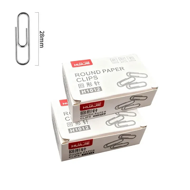 200PCS 학생 스테인레스 스틸 북마크 종이 클립 종이 클립 서류 정리용 실버 종이 클립 사무실 학교 용품