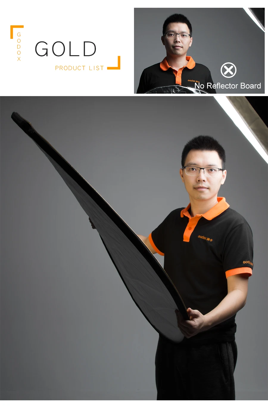 5 - in - 1 collapsible and portable Photography Reflector Board 80cm 110cm 100x1