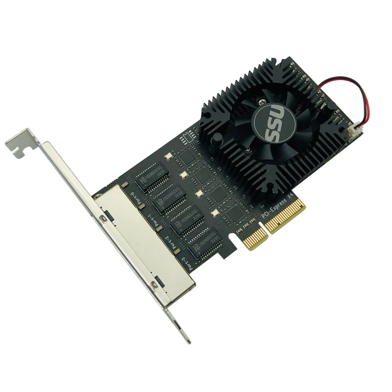 Ethernet Pcie Port Adaptador de Placa de Rede com Ventoinha Pci Express x4 Chip Rtl8125b Rj45 2500mbps Lan Card 2.5gb Novo - Imagem 5