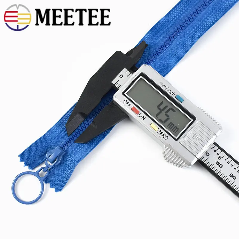Meetee-3 수지 지퍼 25cm 폐쇄형 60cm, 봉제용 오픈 엔드 지퍼, DIY 공예 가방 의류 지퍼 액세서리, 20 개