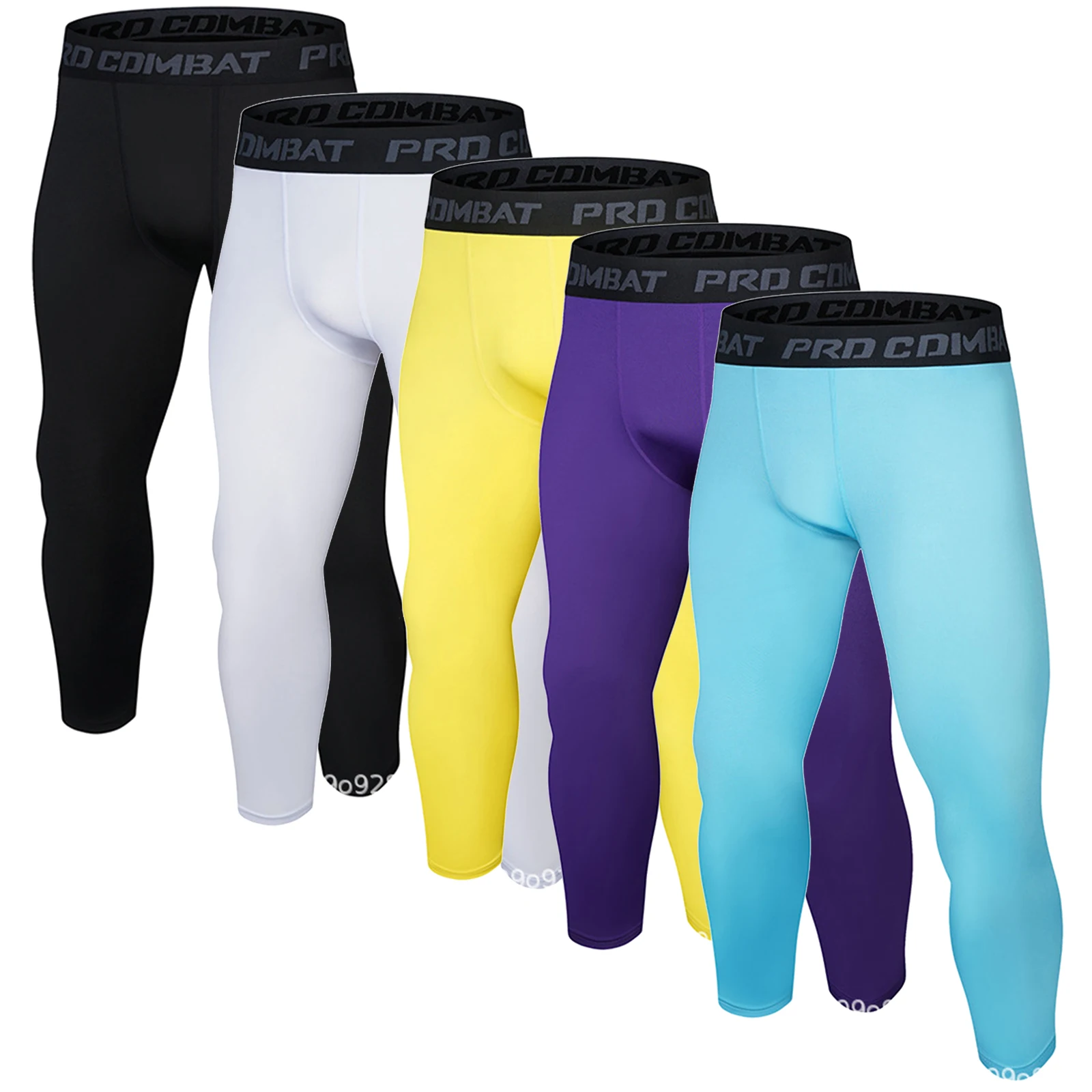 JUST RIDER 3/4 Leggings for Men Quick Dry Compression Sports