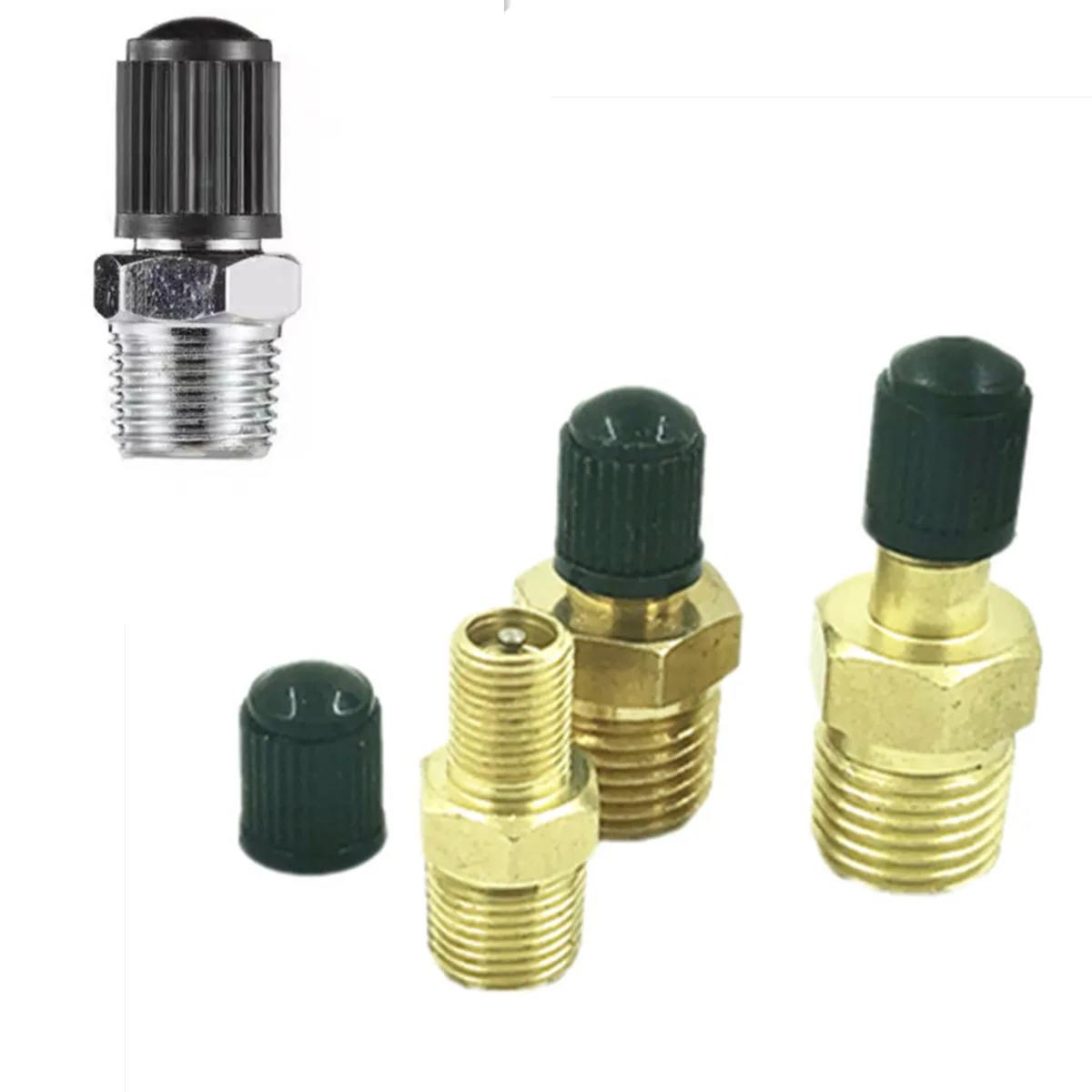 Air Compressor Tank Fill Valve NPT Schrader Brass Tank Fill Valve Schrader Tank  1/4 NPT 1/8NPT  Copper Valve