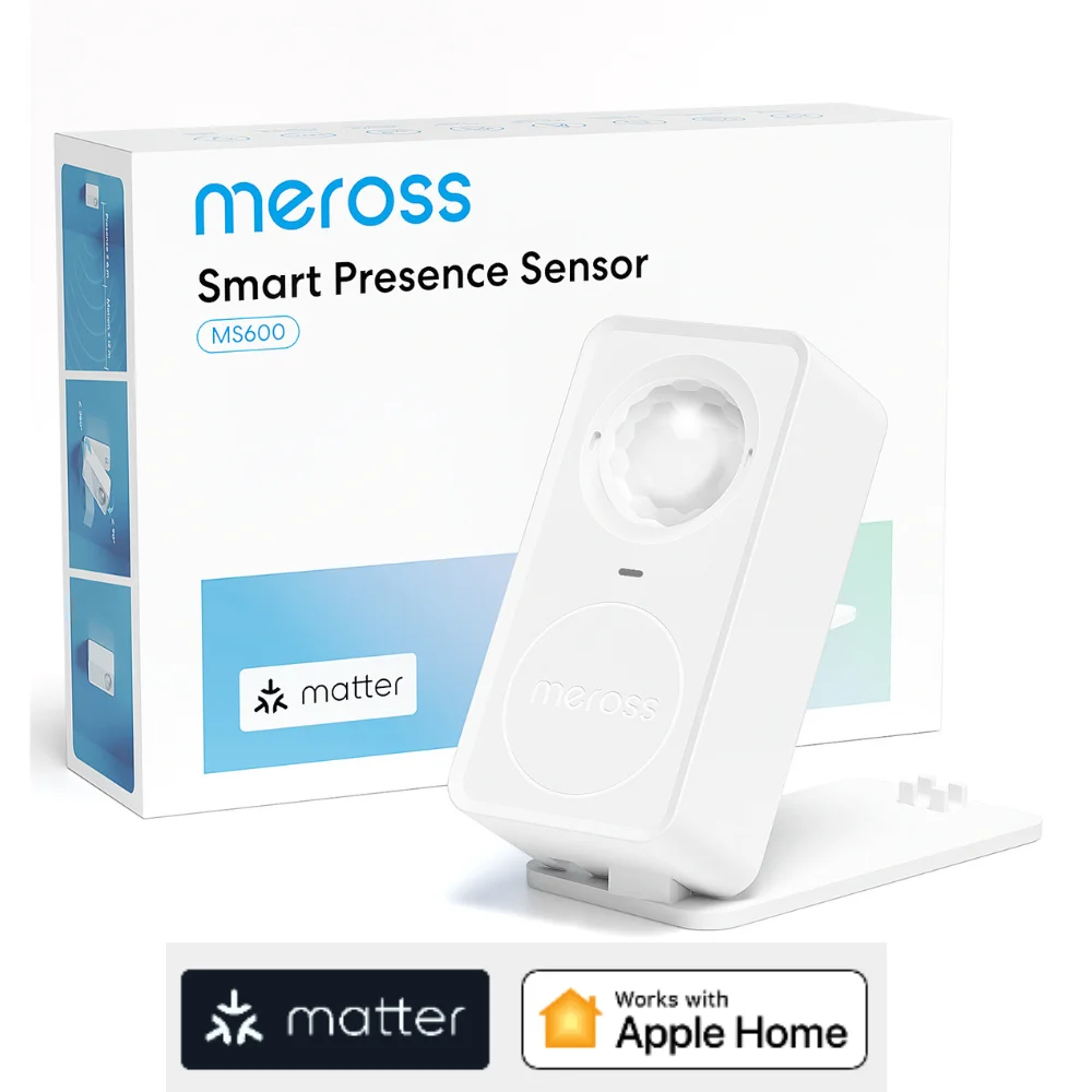 Meross EU/US Matter WiFi Human Presence Sensor Radar Detector With Luminance /Distance Detection Sensor For Smart Home human presence sensor