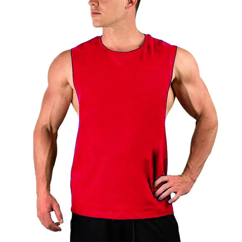 Gilet Canotta Stringer Uomo Palestra Bodybuilding - Senza Maniche In Cotone