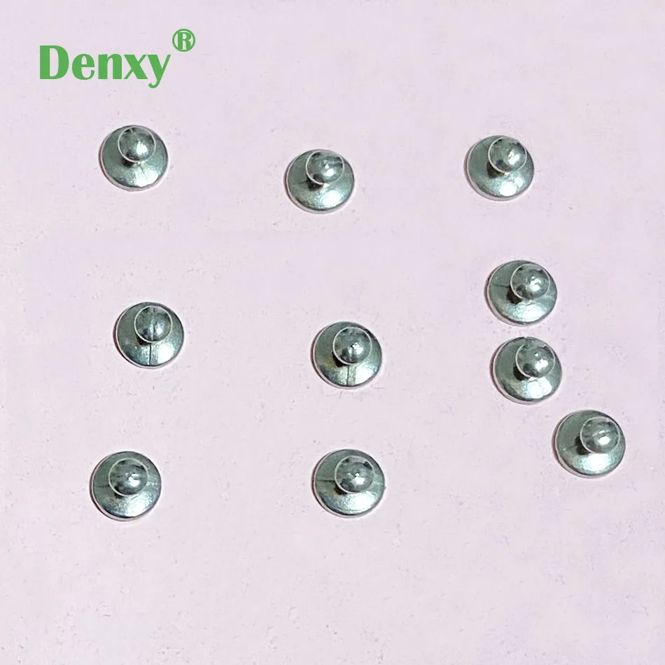 Denxy 100pcs Dental Orthodontic Lingual Button On Sales Metal buttons MIM Lingual Attachments Appliances orthodontic brackets