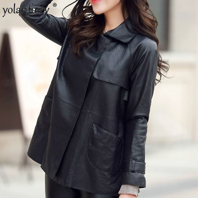 100% Genuine Leather Jacket Women Clothes 2021 Women's Jackets Vintage  Spring Autumn Real Sheepskin Coat Female clothes 5XL - AliExpress