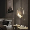 Remote Modern Magpie Bird LED Wall Lamp Parlor Bar Bedside Hanging Pendant Light Fixture Rotatable Bedroom Foyer Sconce 3