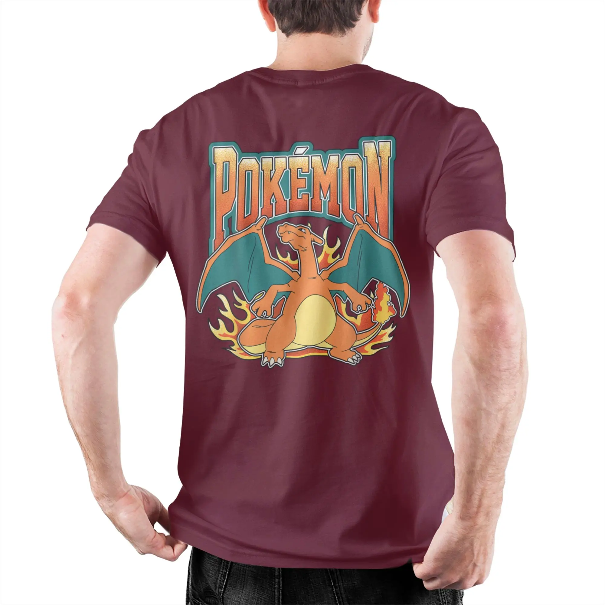 Charizard Fire Type Graphic Cotton T-Shirts - Unisex Round Neck Short Sleeve