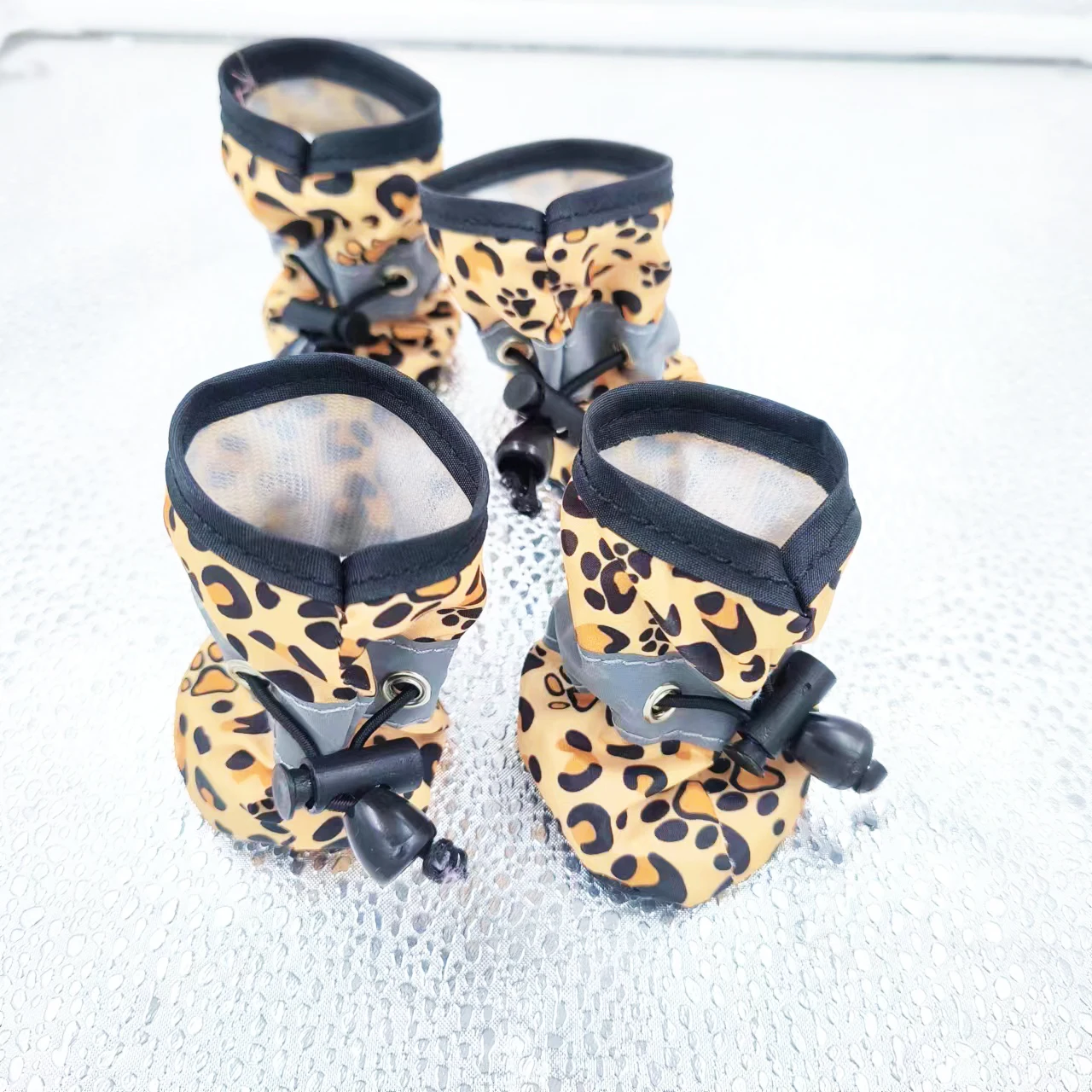 Title 8, 4pcs/set Waterproof Dog Shoes Anti-slip Rain Bo...
