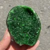 Electroplating Green!!Natural Amethyst Geode Quartz Cluster Crystal Specimen Energy Healing 2
