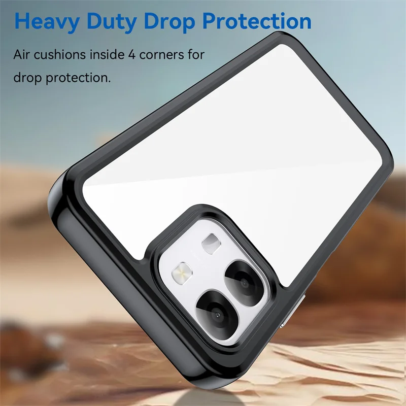 Transparent Colorful Shockproof TPU Protective Phone Case