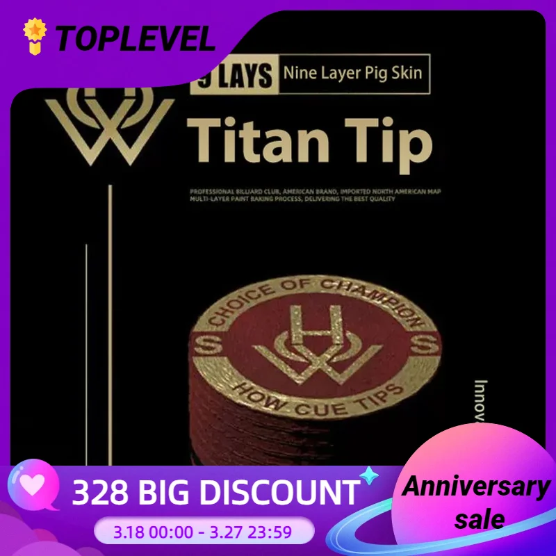 HOW-Titan Tips for Pool Cue, Snooker Cue Tip, Glue on Tip, Billiard Stick Tips, Billiard Accessories, S M H 14mm fox smiling 9 10 11 12 13mm billiard pool cue tips m hardness table billiard snooker cue stick tip billiard cue accessories