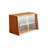 Cherry wood storage cabinet Solid wood light luxury household Japanese dining side cabinet Countertop locker Coffee cup display 1