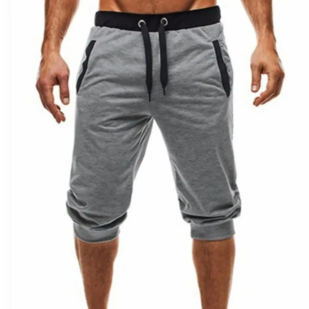 Men Pants Summer Harem Slacks Shorts Sport Sweatpants Drawstring Jogger Trousers Sportswear Slim Fit Black Jogger For Daily Work