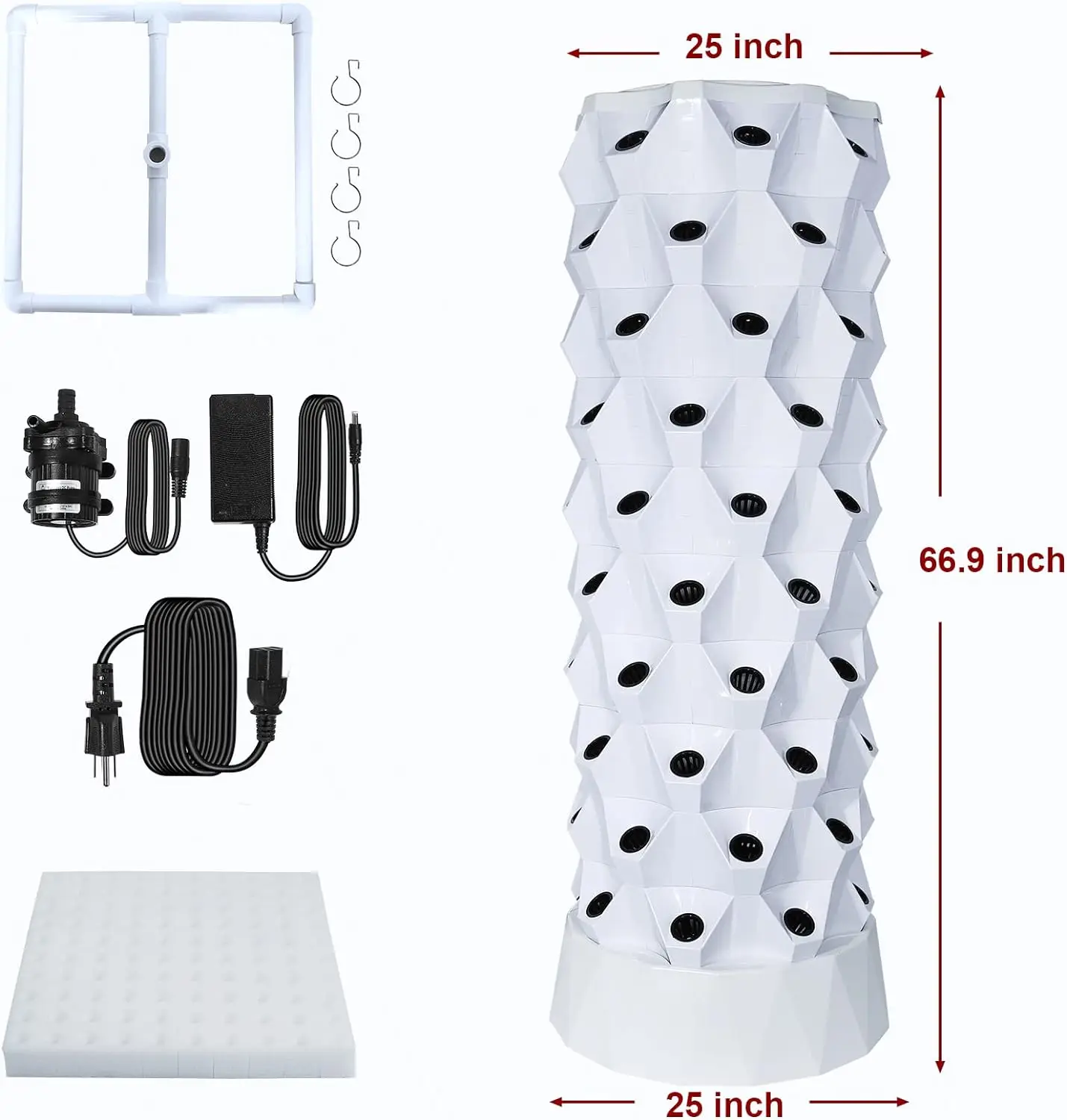 

Vertical Hydroponic Nft System Hydroponics Growing Grow Kit Systems for Greenhouse Garden Indoor Home Plant Vegetable