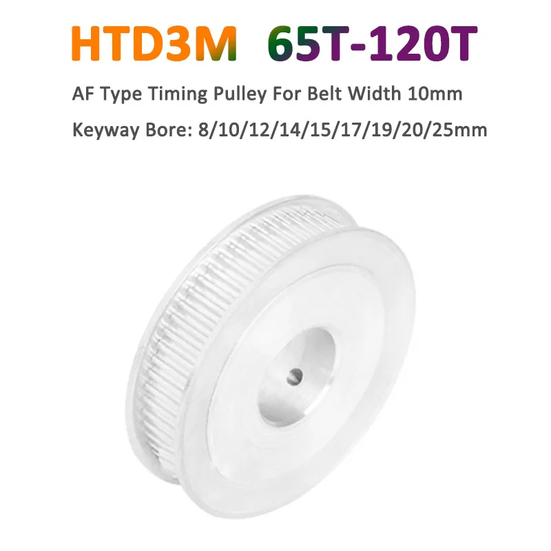 

1pc 65T-120T HTD3M Timing Pulley Bore 8-25mm 65 68 70 72 75 76 80 90 100 110 120 Teeth Synchronous Wheel For Belt Width 10mm