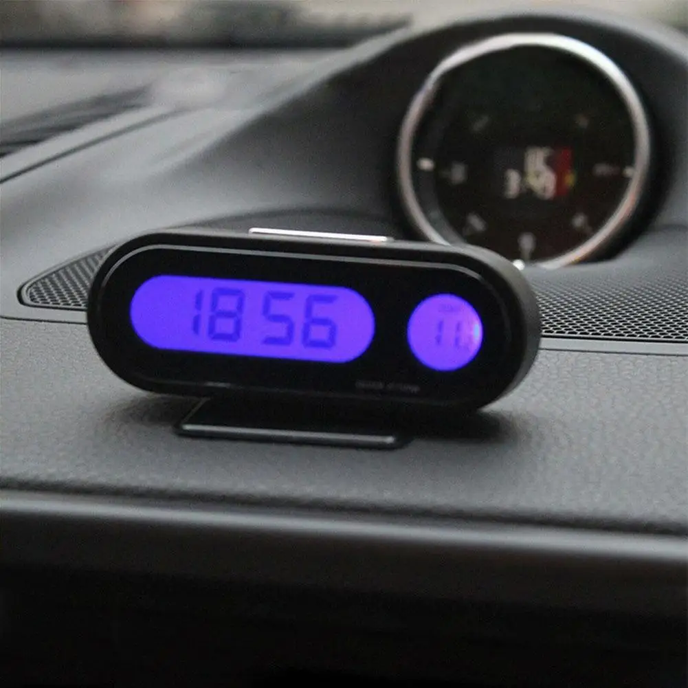 

Car Digital Clock Mini Electronic Watch Automotive Thermometer Dashboard Time Accessories Automobile Clock Luminous Vehicle I4K1