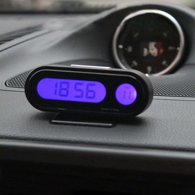 Car Mini Electronic Digital Clock Time Watch Thermometer Auto Dashboard  Clocks Luminous Black Digital Display Car Accessories - Automotive  Electronic Clocks - AliExpress