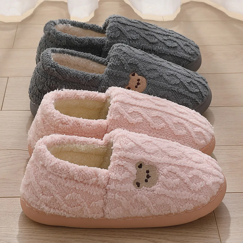 Chaussons D'hiver En Duvet De Canard à 80 % : Chaussures D'intérieur Chaudes Et Antidérapantes Pour Femmes Et Hommes - France