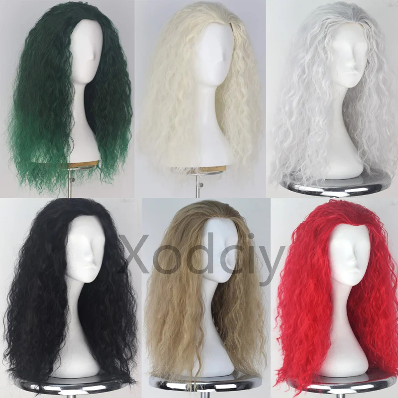 Thor Wigs 55Cm Curly Heat Resistant Synthetic Hair Wig 7 Colors Available Long Cosplay Costume Wigs + Wig Cap