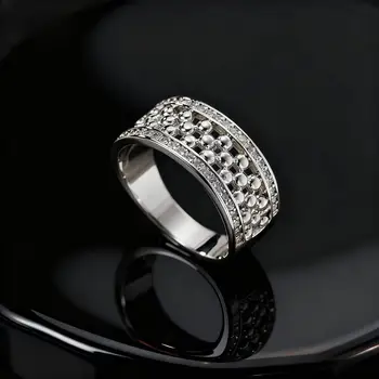 1 pezzo di anello decorativo geometrico minimalista in argento S925, adatto per coppie e donne, con una atmosfera di festa e appuntamenti, mini