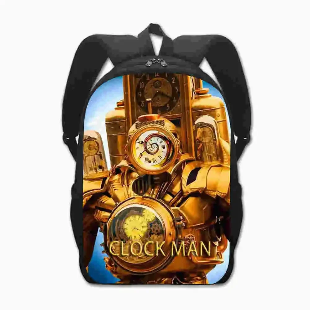 

New Skibidi Toilet Titan Clock Man School Bag Monitor Man Vs. ToiletMan Backpack TV Speaker Man Backpack Children’s Best Gift