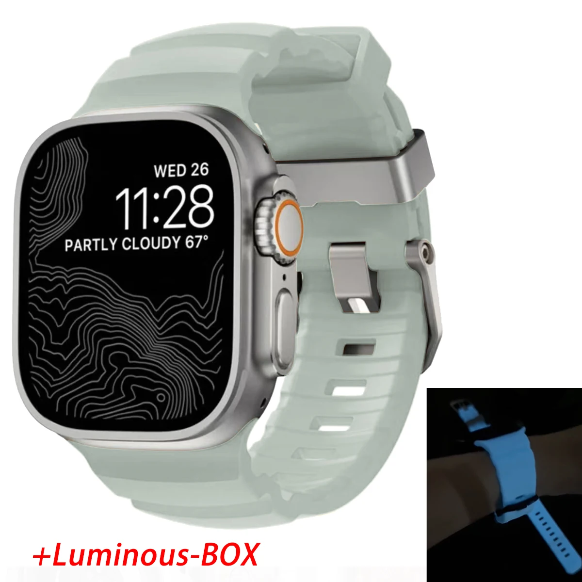 ตัวเลือกสินค้า สายรัดข้อมือซิลิโคนสปอร์ต สำหรับ Apple Watch ทุกรุ่น