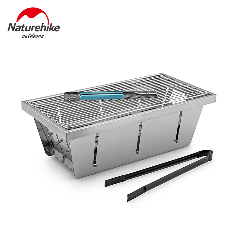 

Naturehike Picnic Grill Outdoor BBQ Portable Folding Stainless Steel Stove Embedded Oven Give Free Clip BBQ Accessories Camping