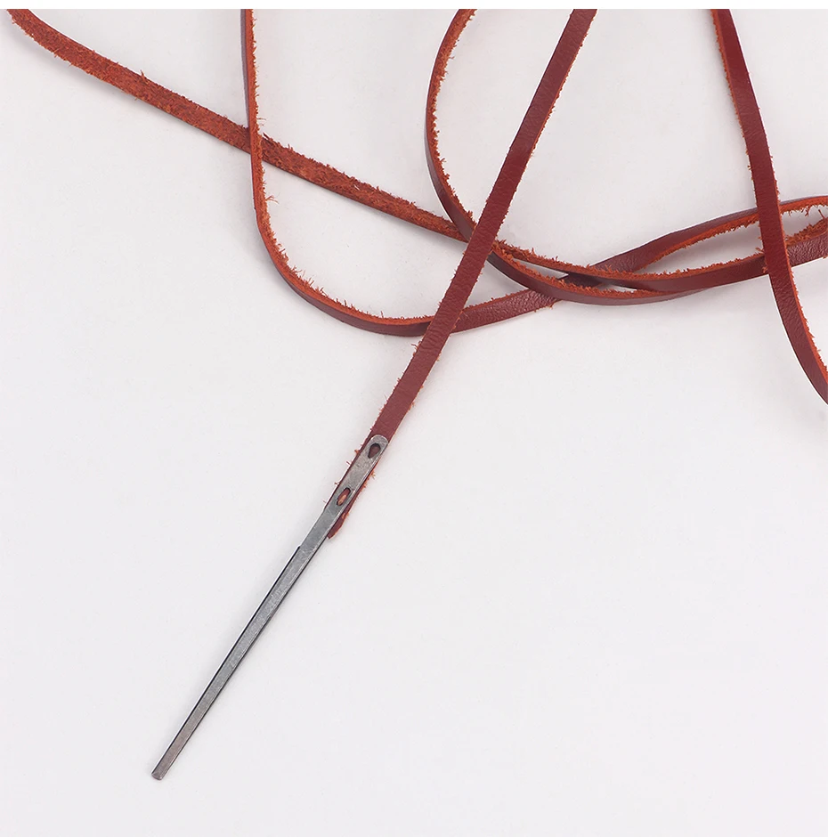 Description Picture 6 of itemQJH Flat Leather Sewing Needle 2 Size, Leather Hand Sewing Needles, Leather Lacing Needle, Leather Rope Sewing Needle, DIY Tools