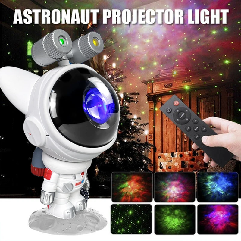 

Astronaut Star Projector Galaxy Night Light Starry Nebula Ceiling LED Lamp with Timer and Remote E-sports Atmosphere Lamp