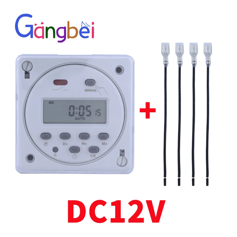 Rel&egrave; Digitale Programmable CN101A - DC 12V, 16A, Con Schermo LCD