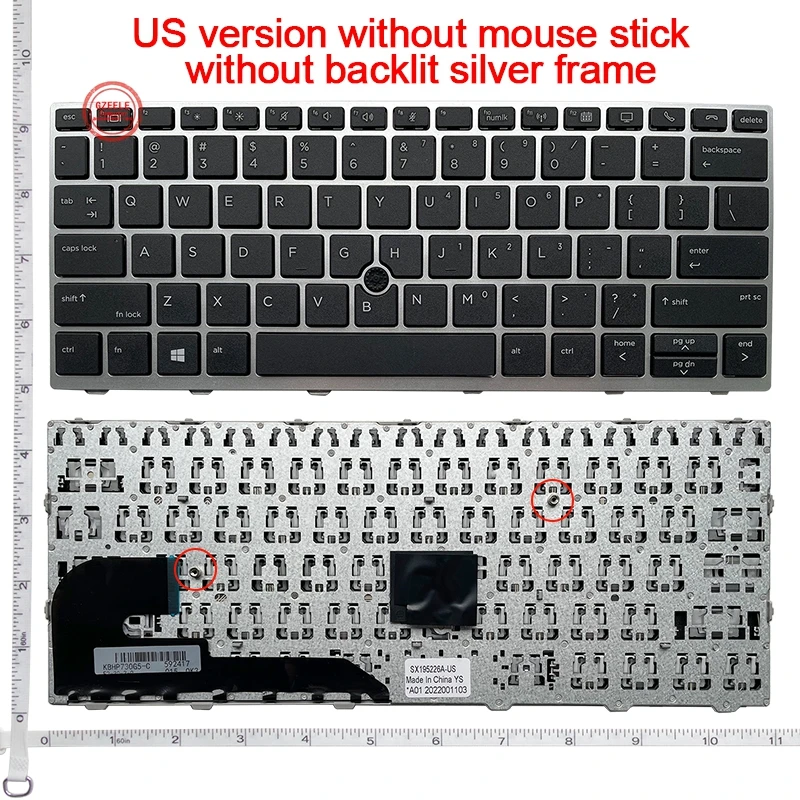 Gzeele Nos Retroiluminado Novo para hp Elitebook 730 g5 735 g5 830 g5 836 g5 Inglês Teclado do Portátil - Imagem 4
