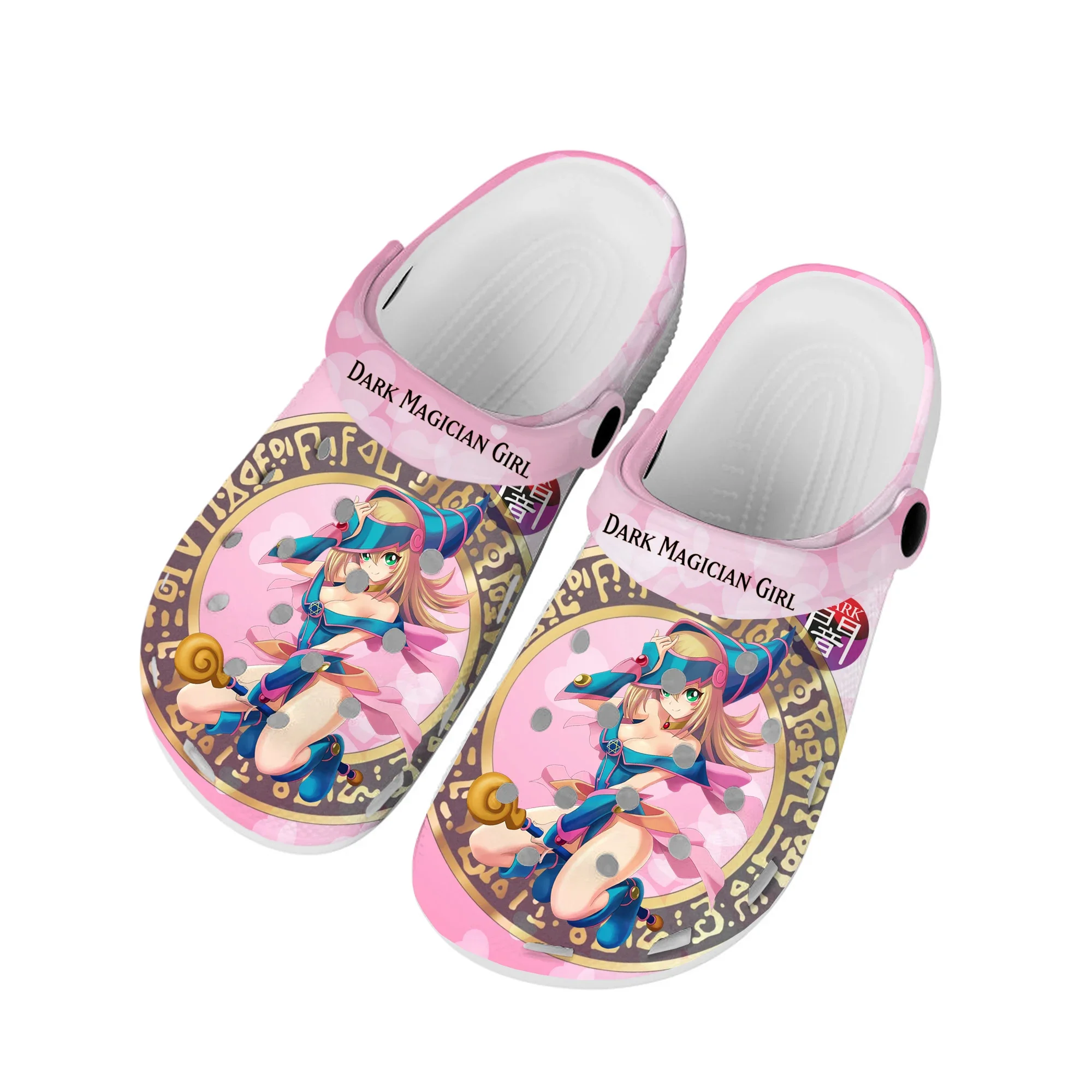 

Туфли Yu-Gi-Oh Dark Magician Girl Yami Mutou для дома, обувь для воды на заказ, мужская и женская обувь для подростков, тапочки для пляжа с отверстиями