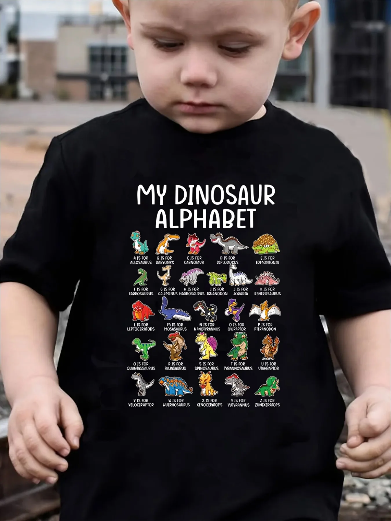 Boys Dinosaur Alphabet Tee 1